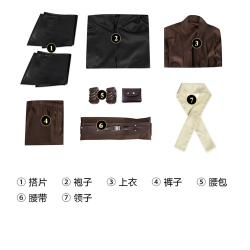 Anakin Skywalker Outfits Star Wars Halloween Cosplay Costume Props Adult Suit - Picture 16 of 21