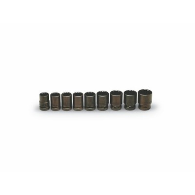 Wright Tool 603 3/4'' Drive 9 Piece Standard Impact Socket Set 12-Point