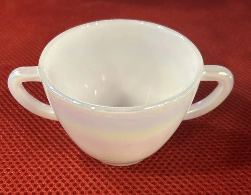 Vintage Federal Moonglow Iridescent Opalescent Sugar Bowl