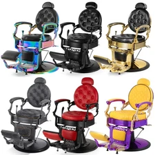 Vintage HeavyDuty Hydraulic Barber Chair All Purpose Recline Beauty SalonStyling