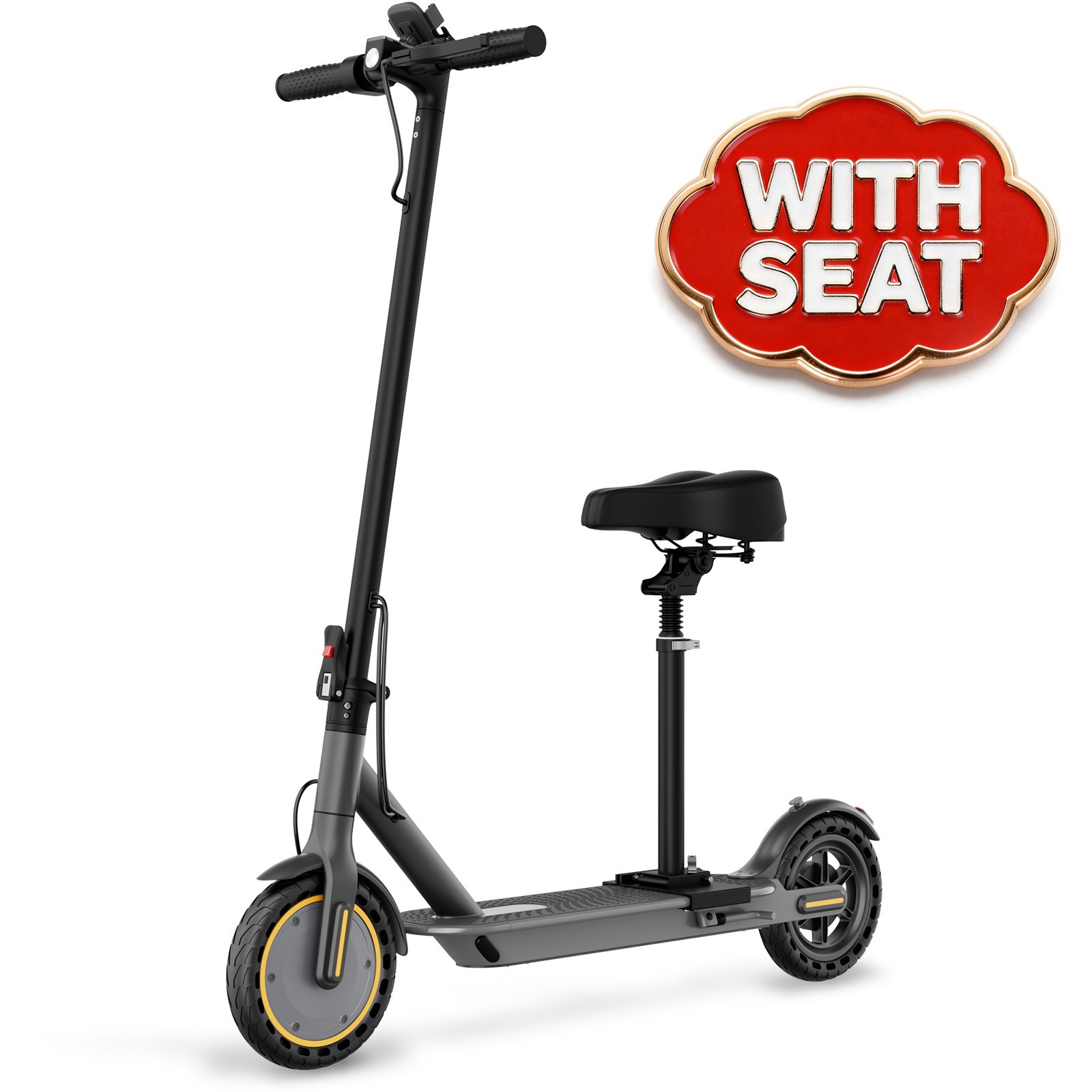 SIGRAVY 350W Electric Scooter Adult 19MPH Foldable w/ Seat 21Mi Range 7.8Ah