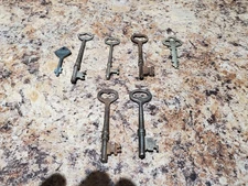 Vintage Skeleton Key Lot Of 7   Penn - Corbin - Yale