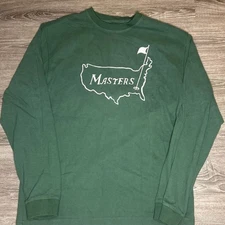 SALE 30% - Masters Green Crew Neck Long Sleeve Shirt Augusta National Golf Club