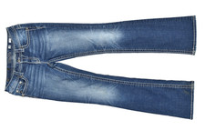 Miss Me JP5741B2 Bootcut Jeans Women Size 28 Blue Distressed Rhinestone Pocket