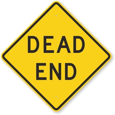 ''Dead End'' MUTCD Compliant Sign By SmartSign | 24'' x 24'' 3M Engineer Grade Re...