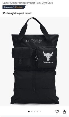 NWT-Under Armour Unisex Project Rock Gym Sack Bag-Black