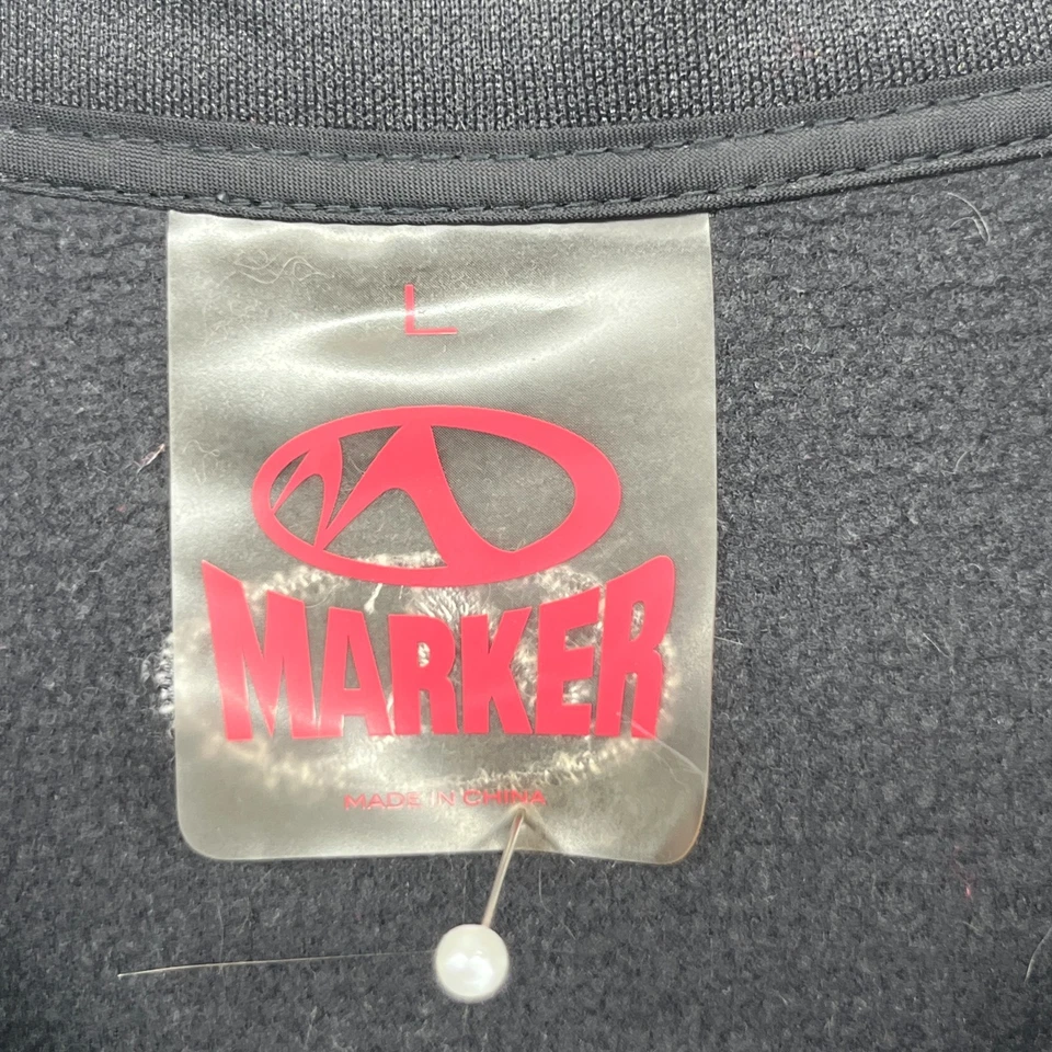 MARKER Sudadera Mujer L Ligera Suave Polar 1/4 Cremallera Pullover Negro Foto 4 de 4