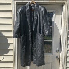 Vintage leather jacket Trench Coat global identity g-iii Gangster Thinsulate M!