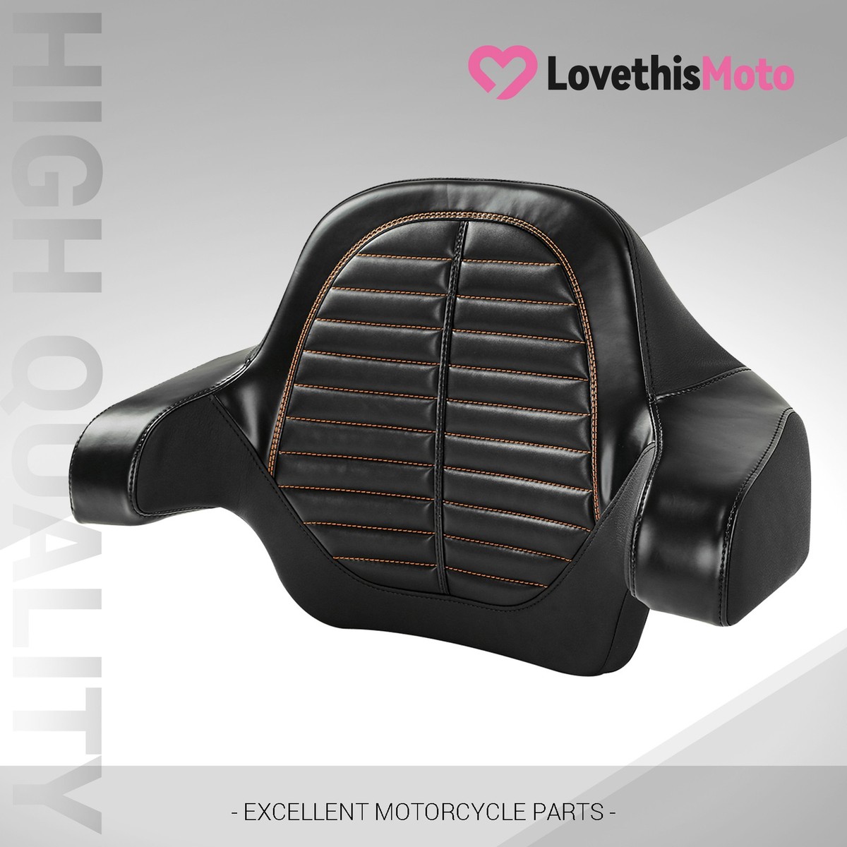 ジャンク Wrap-around King Chopped Trunk Backrest Pad Fit For Harley Touring