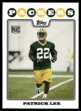 2008 Topps #431 Patrick Lee Rookie RC Green Bay Packers football card. rookie card picture