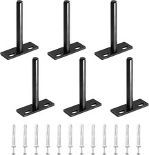 6Pcs 3 Inch Floating Shelf Bracket Heavy Duty Hidden Shelf Brackets Matte Black