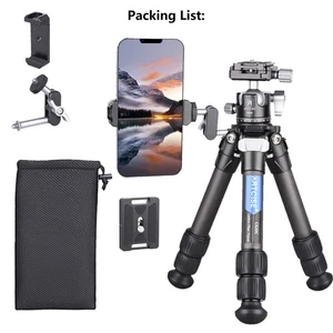 Fibre de carbone Mini Tripod Kit Trépode de table portable léger avec tête de balle