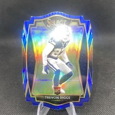 2020 Panini Select #196 Trevon Diggs Blue Prizm Die Cut