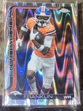 2025 Topps Chrome Troy Franklin RayWave Refractor #91 Denver Broncos
