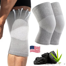 2pcs- Bamboo Charcoal Compression Knee Sleeves Elastic Knee Braces for Women Men