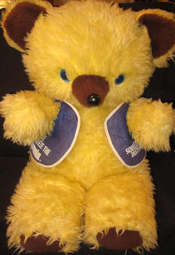 Charmin Promo "Teddy Bear Plush w/ Vest" 20" Please Dont Squeeze Charmin Vintage