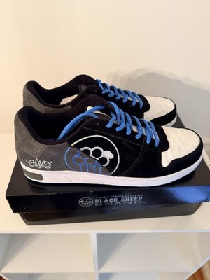 Black Sheep Toe Up Black/Blue Men's Shoes Size 12 Skate Sneakers Brand New NIB