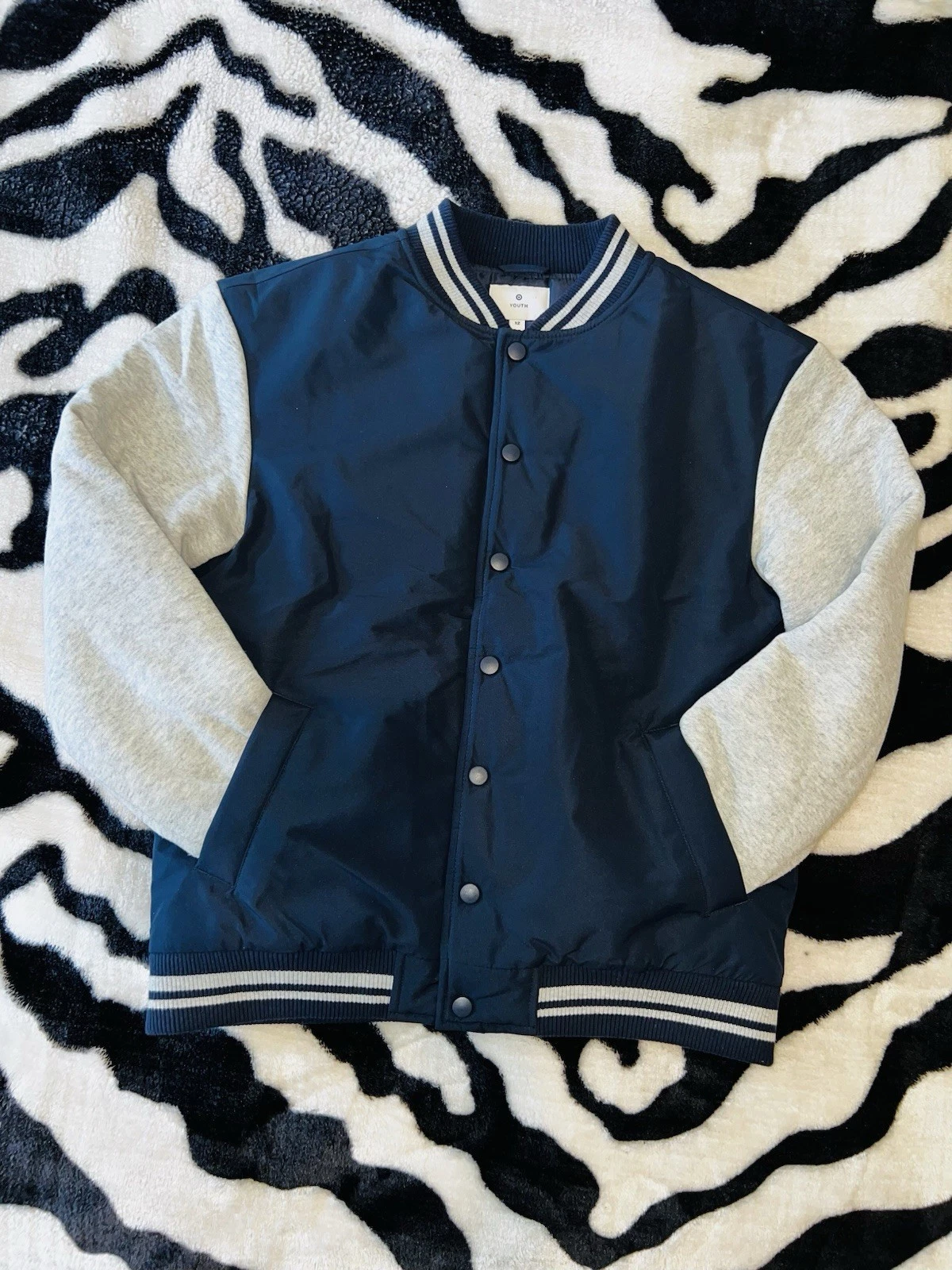 Varsity Style Puffer Jacket – Size 8
