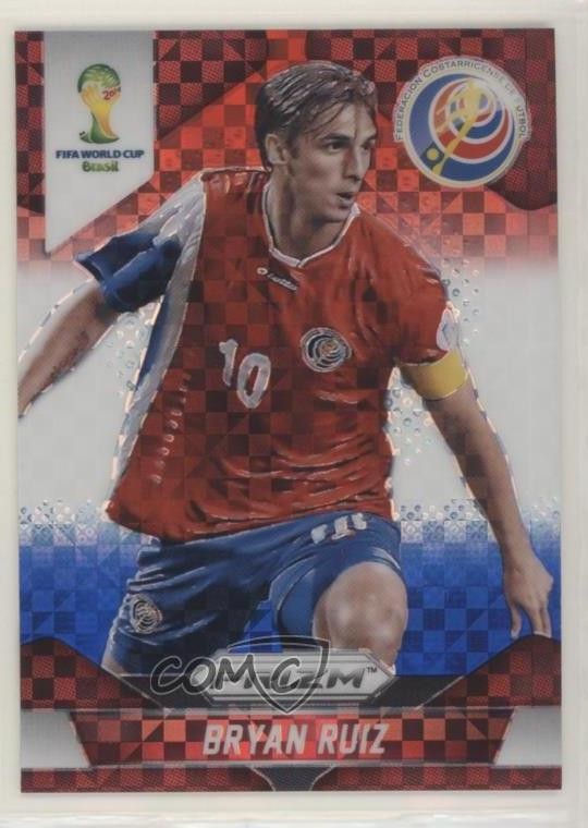 2014 Panini Prizm World Cup Red White & Blue Power Plaid Bryan Ruiz #56 0b67