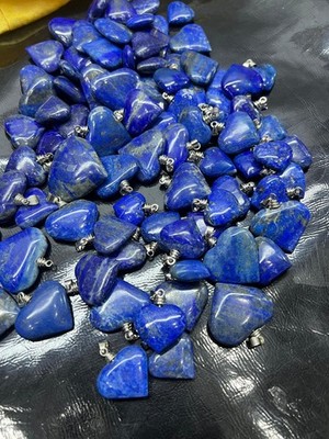 Hochwertige Lapislazuli Mini Herz Anhänger - 60 Stck. Lot | Natürlicher Edelstein