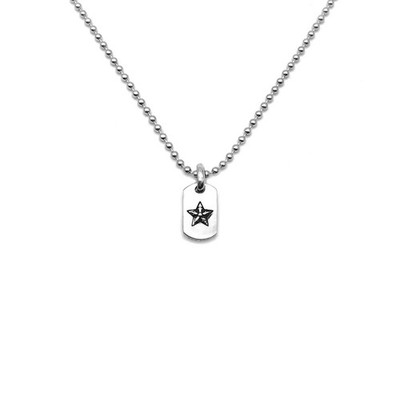 アクセサリー Chrome Hearts Tiny Star Dog Tag Chrome Hearts Silver Tiny Star Dogtag Necklace 75cm | eBay