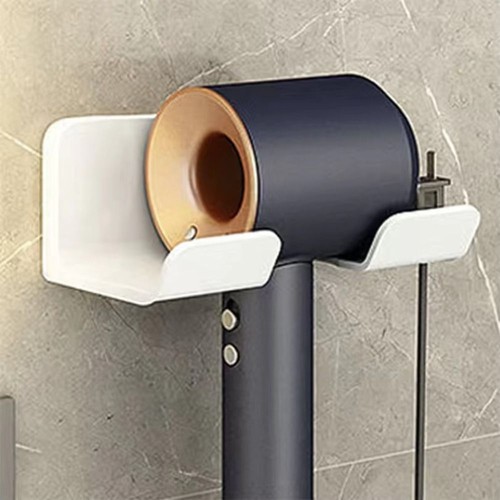Non Perforated Hair Dryer Rack Self-adhesive Bathroom Storage Rack - Picture 10 of 15