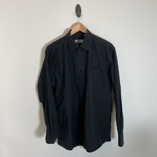 Vintage Giorgio Armani Black Button Up Mens XL Made In Italy Archive 90s