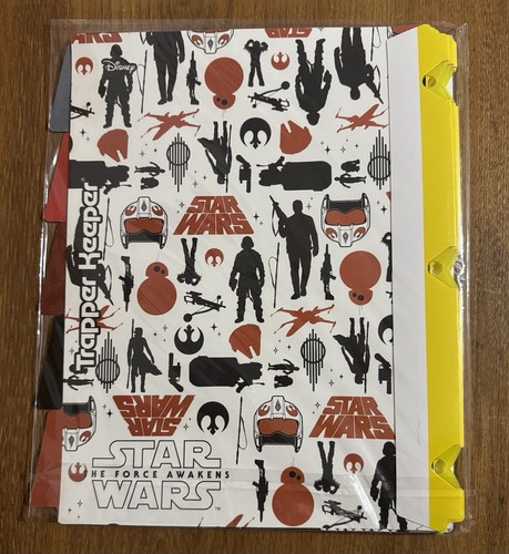 Star Wars The Force Awakens Trapper Keeper 5 Snap Tabbed Dividers - Picture 2 of 2