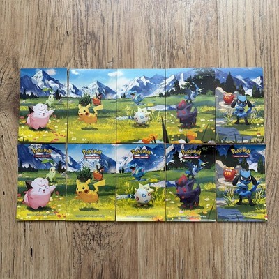 Ascended Heroes Mini Tin Art Karten und Sticker Sammlung komplett 5x Art Set