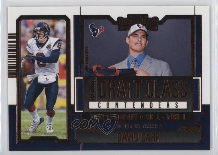 2023 Panini Contenders Historic Draft Class Bronze David Carr #HDC-DC 2xd