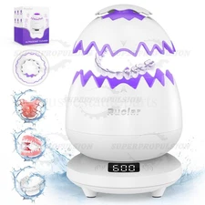 Ultrasonic Cleaner Machine Egg-shaped UV For Retainer Denture Mouth Guard 45kHz
