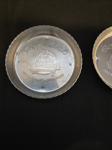 Konvolut 22 Vintage Stanhome Gestanztes Aluminium 3,25" Durchmesser Getränk Untersetzer/Aschenbecher - Bild 9 von 12