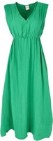 Boho Sommerkleid, Luftiges Baumwollkleid, Maxikleid, Strandkleid - GrüN