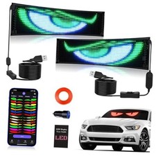 2PCS Devil Eyes LED Light for Cars, 15''x4''Flexible Scrolling 14.6"x3.6-2PCS