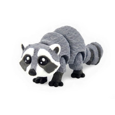 Articulated Mini Raccoon Toy 3" USA Made, Trash Panda Fidget Desk Pet