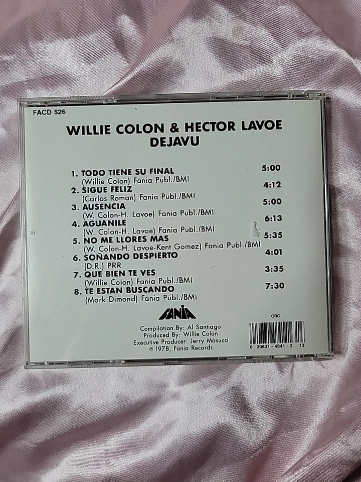 Willie Colon & Hector Lavoe Dejavu CD, 1978 Fania Records FACD 526 Foto 2 de 4
