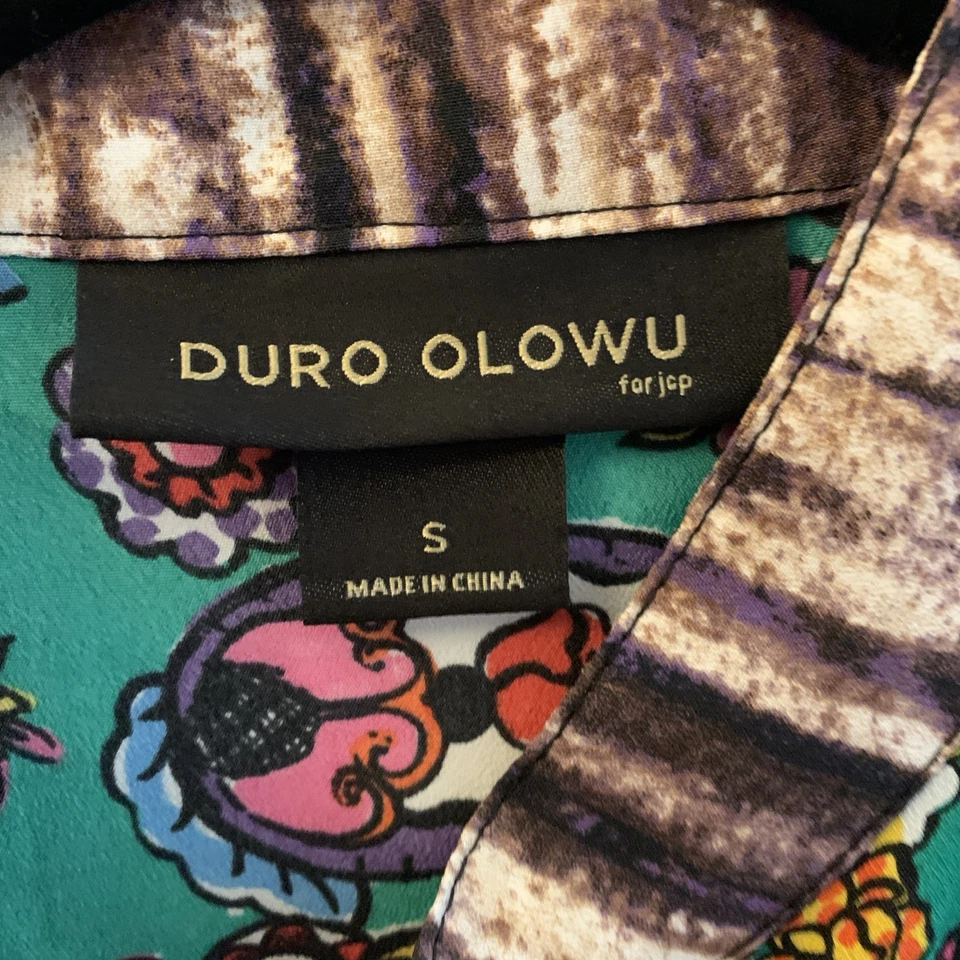 Vintage Duro Olowu Women's Size S Blouse Button Up Top Or Shrug For JCP - Image 2 of 4