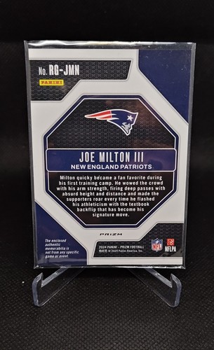 2024 Prizm Rookie Gear Swatches - Patriots QB Lot Drake Maye + Joe Milton III - Picture 6 of 6