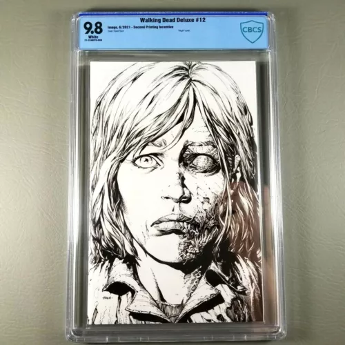 Walking Dead Deluxe #12 2nd Print 1:25 Finch Sketch Image Comics CBCS 9.8 NM