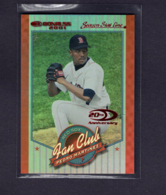 2001 DONRUSS SEASON STAT LINE REFRACTOR PARALLEL #216 PEDRO MARTINEZ SSP #05/07
