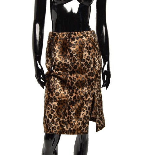 Vintage Leopard Cinch Belt Cowhide Brass Faux Fur Animal  display picture 1
