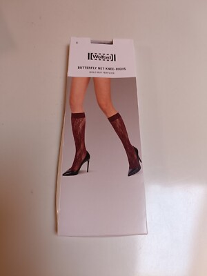 Wolford Butterfly Net Knee-Highs Schwarz Socken 31579 (S)