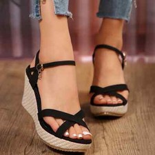 Fashion Women Wedge Sandals Summer Platform High Heels Pumps Party Shoes