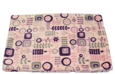 Little Miracles Pink Purple Gray Flower Circle Square Baby Blanket Costco Leaves