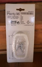 NEW NIB Pair of Vintage 1990s Ikea Plenty 96 White Metal Cabinet Drawer Handles