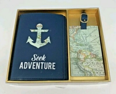 Eccolo Passport & Luggage Tag Anchor Seek Adventure Set