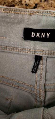 Girls Size 12 Stretch Light Blue Jeans DKNY Skinny New - Picture 10 of 13