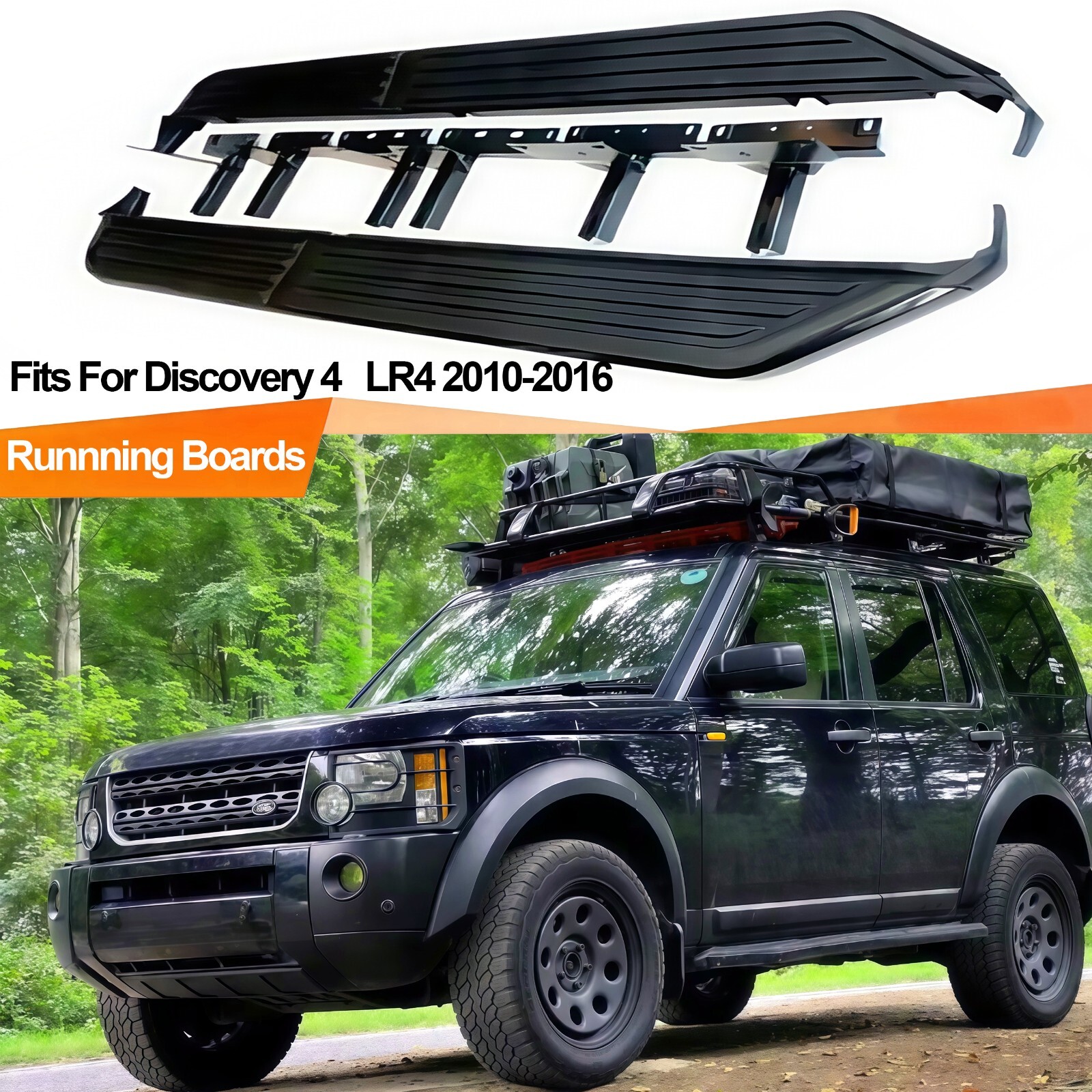 Side Steps Fit For Discovery 4 LR4 2010-2016 Nerf Bars Running Boards Step Bars