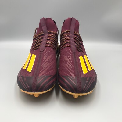 Adidas Men's Size 15 Adizero Primeknit Maroon Gold Football Cleats