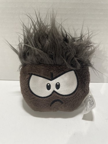 Disney Club Penguin Black Puffle Plush Stuffed Animal Smile Small Soft 5”